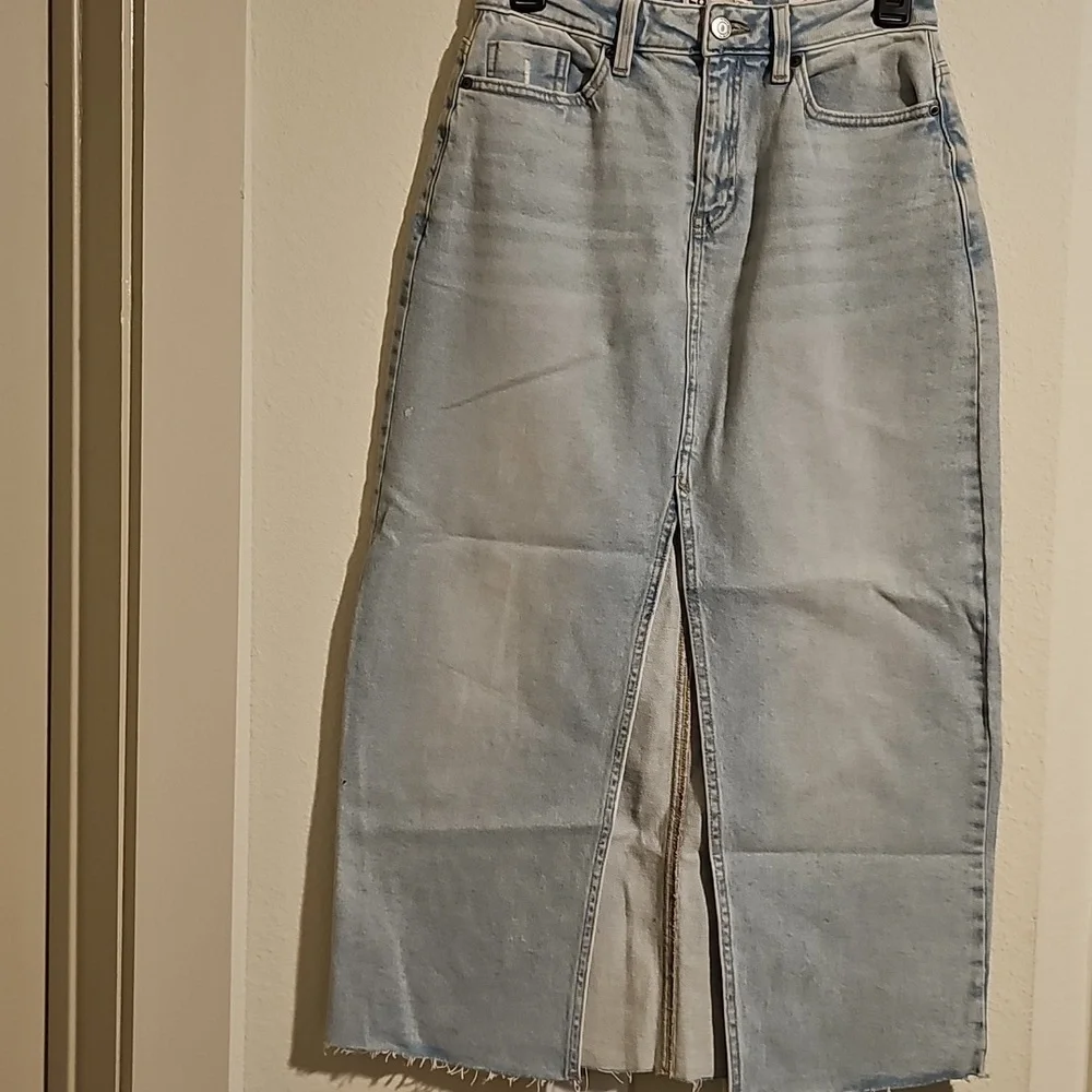 Light Blue Denim Skirt.